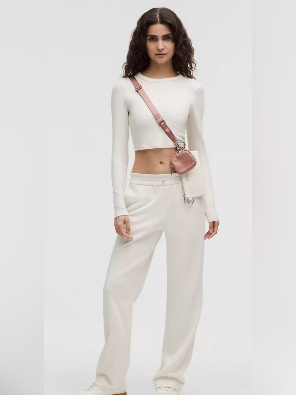 lululemon athletica Dual-Pouch Crossbody in Blush and Cream